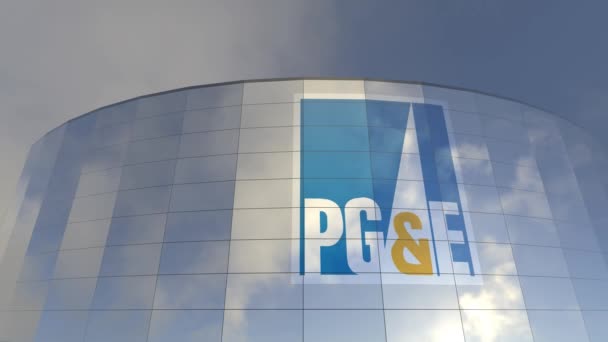 Pacific Gas Electric Logo Błękitne Logo Sukcesu Urzekająca Ilustracja Biznesu — Wideo stockowe
