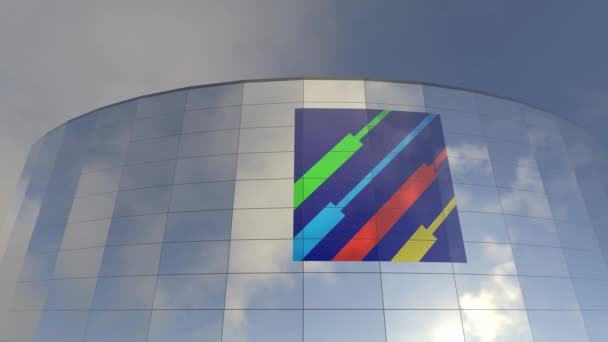 National Grid Logo Den Blå Affärsikonen Fängslande Symbol För Teknik — Stockvideo