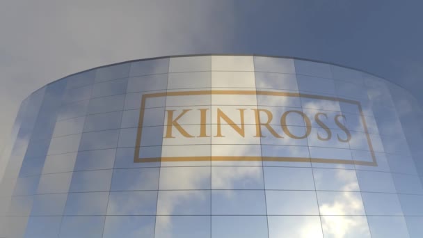 Logo Kinross Gold Korporátní Panorama Moderní Ikona Ekonomické Moci Korporátní — Stock video