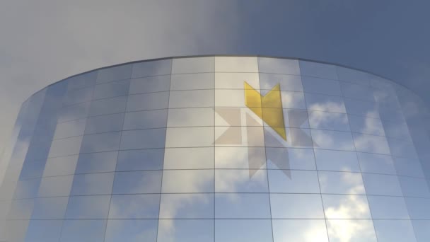 Northern Star Logo Den Blå Affärsikonen Fängslande Symbol För Teknik — Stockvideo
