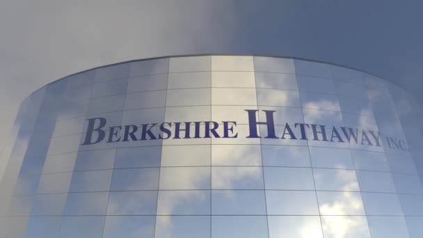 Логотип Berkshire Hathaway Corporate Skyline Modern Icon Economic Power Corporate — стоковое видео