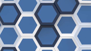 Gölge hareketli altıgen 4k ızgara duvarının animasyonu