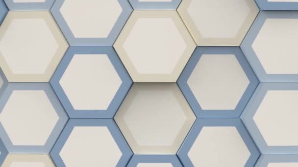 Šestiúhelník Abstraktní Pozadí Geometrické Povrchové Smyčky — Stock video