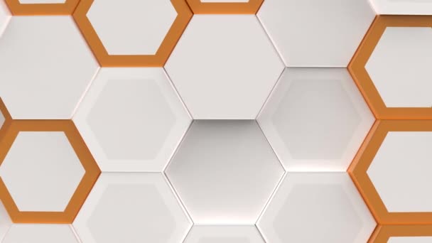 Sechseck Abstrakter Hintergrund Aus Geometrischer Oberflächenschleife — Stockvideo