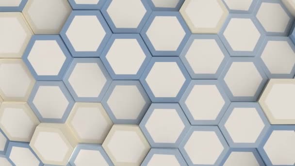 Hexagon Elvont Háttér Geometriai Felületi Hurok — Stock videók