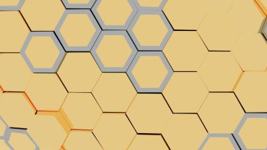 Dinamik 3D Altıgen Hareket: Fütürist Grafik Çizimi