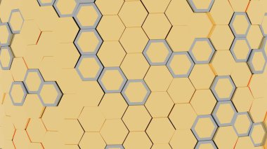 Gelecekçi Altıgen Arkaplan: Soyut Hareket Grafiği