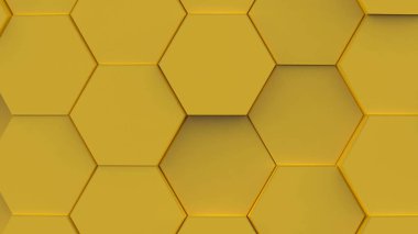 Sarı Geleceği Altıgen Renklendirme: Soyut Grafik Canlandırması