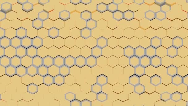 Futuristic Hexagonal Grid Animation Dynamic Motion — Stock Video