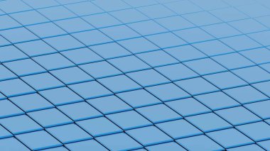 Açık Gök Mavisi Geleceksel Çokgen Projeksiyonu: Beyaz Altıgen Arkaplan