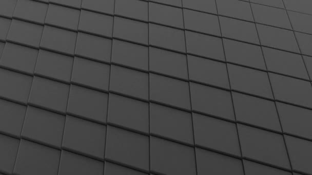 Zwarte Geometrische Stroom Omhoog Omlaag Hexagon Geanimeerde Achtergrond — Stockvideo