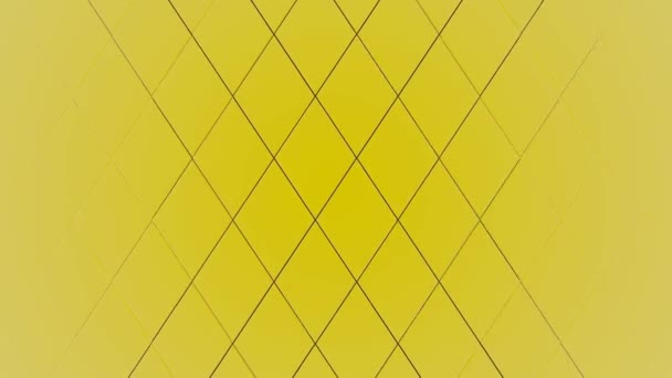 Projeção Futurista Amarela Polígono Fundo Branco Hexágono — Vídeo de Stock