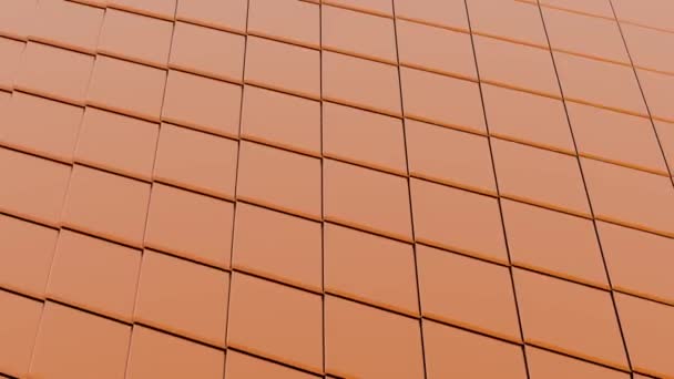 オレンジ抽象幾何学のハイブ 3Dの優雅な六角形の壁紙 — ストック動画