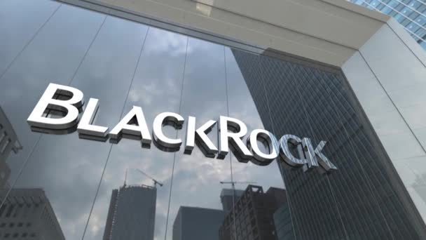 Blackrock Business Oasis Embracing Glass Corporate Workspaces — Stock video