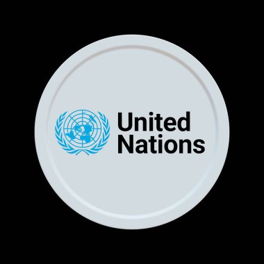 Birleşmiş Milletler BM 3D madeni para logosu illüstrasyon borsa editörü