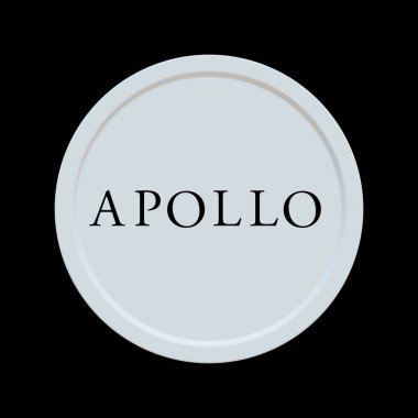 Apollo Global Yönetim 3d madeni para logosu illüstrasyon borsa editörü