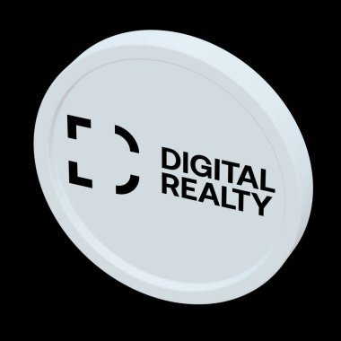 Dijital Gayrimenkul 3d madeni para logosu illüstrasyon borsa editörü