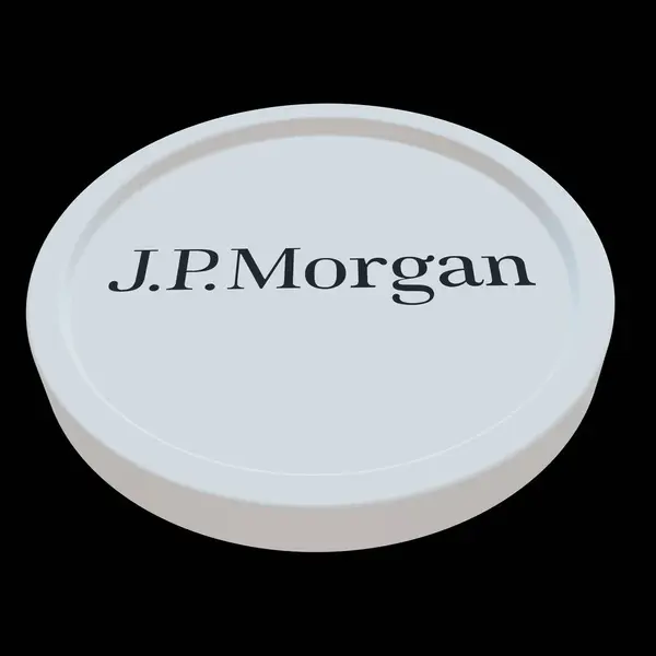 Stock image JPMorgan Chase 3d coin logo illustration stock market editorial