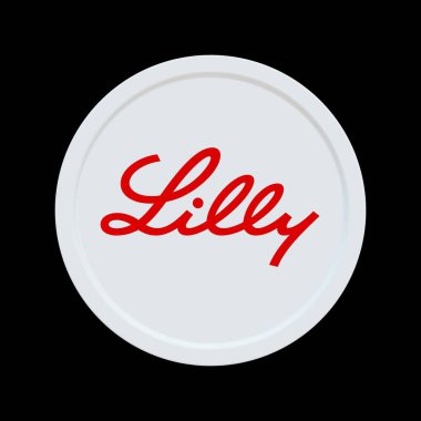Eli Lilly 3d madeni para logosu illüstrasyon borsa editörü