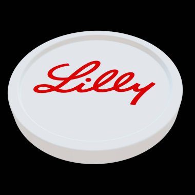 Eli Lilly 3d madeni para logosu illüstrasyon borsa editörü