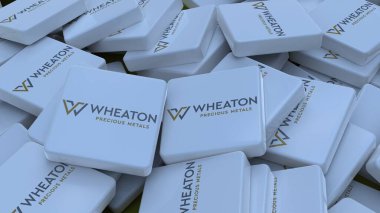 Wheaton Precious Metals logo kübü şirketi arka planda 3D illüstrasyon borsa editörü