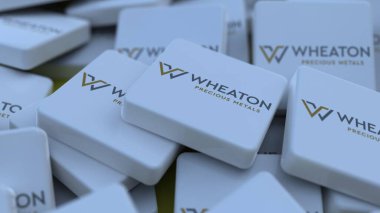 Wheaton Precious Metals logo kübü şirketi arka planda 3D illüstrasyon borsa editörü