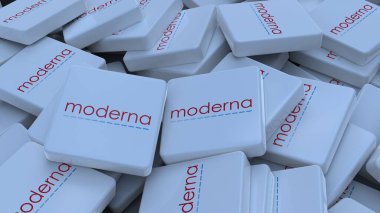 Moderna logo küp şirketi arka planı 3d illüstrasyon borsa editörü