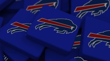 Buffalo Bills arkaplan logosu sadece editoryal illüstrasyon