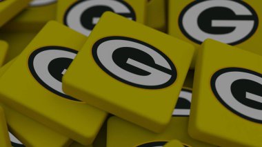 Green Bay Packers arkaplan simgesi sadece editoryal illüstrasyon