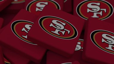 San Francisco 49ers arkaplan logosu sadece editoryal illüstrasyon