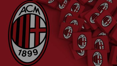 AC Milan arkaplan logosu sadece editör illüstrasyonuName