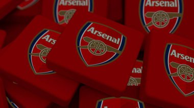 Arsenal FC arkaplan logo simgesi sadece editoryal illüstrasyon