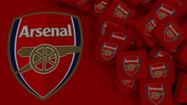 Arsenal FC arkaplan logo simgesi sadece editoryal illüstrasyon