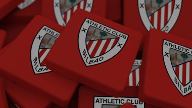 Athletic Bilbao arkaplan logo simgesi sadece editoryal illüstrasyon
