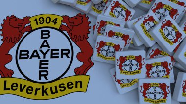 Bayer 04 Leverkusen arkaplan logo simgesi sadece editoryal illüstrasyon
