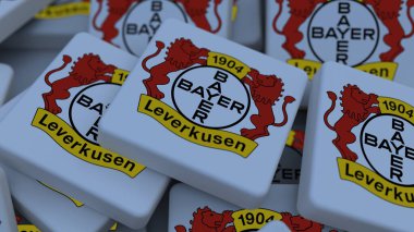Bayer 04 Leverkusen arkaplan logo simgesi sadece editoryal illüstrasyon