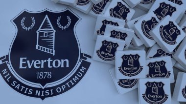 Everton FC arkaplan logosu sadece editör illüstrasyonuName
