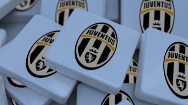 Juventus FC arkaplan logosu sadece editoryal illüstrasyon