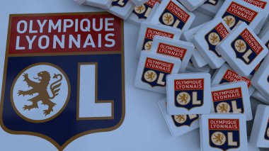 Olympique Lyon arkaplan simgesi sadece editör illüstrasyonuName