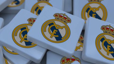 Real Madrid arkaplan logo simgesi sadece editoryal illüstrasyon