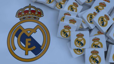 Real Madrid arkaplan logo simgesi sadece editoryal illüstrasyon
