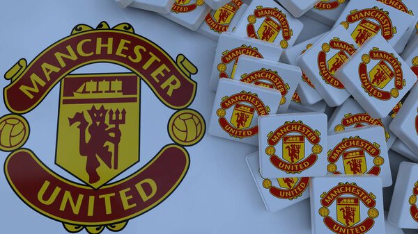 Иконка логотипа Манчестер Юнайтед только редакционная иллюстрация