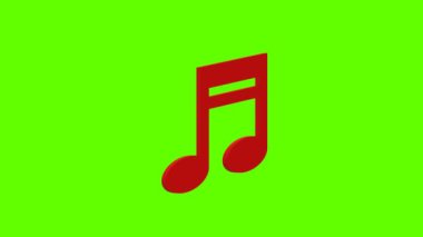 müzik şarkısı kırmızı set simgesi 3d çizim rotasyonu
