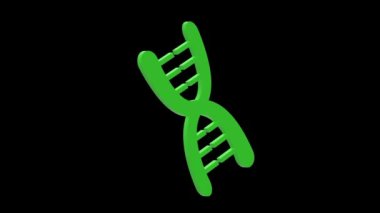 DNA bilimi hastalığı yeşil set 3 boyutlu illüstrasyon rotasyonunu tedavi eder