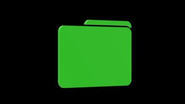 Dizin bilgisi yeşil set simgesi 3d illüstrasyon rotasyonu