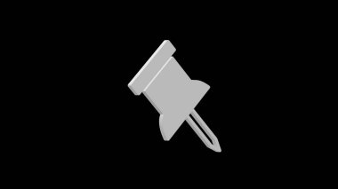 pin düzeltme beyaz set 3d illüstrasyon rotasyonu