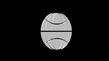 İnternet beyaz set simgesi 3d illüstrasyon rotasyonu
