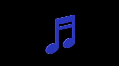 müzik şarkısı mavi set simgesi 3d çizim rotasyonu