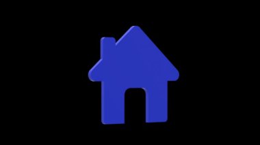 ev mavisi set simgesi 3d resimleme rotasyonu