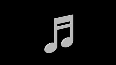 müzik şarkısı beyaz set simgesi 3d çizim rotasyonu